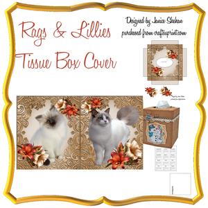 Rags & Lillies Tissue Box Cover
