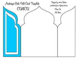 Arabesque Gate Fold Card Template