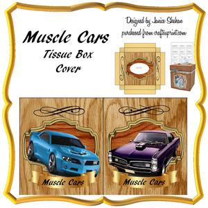 Muscle Cars for Men Tissue Box Cover