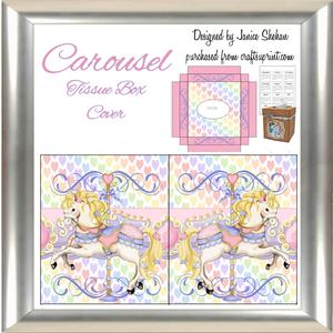 Carousel Tissue Box Cover Kleenex