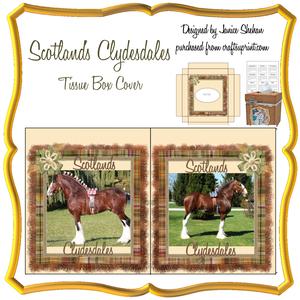 Scotland's Clydesdales Tissue Box Cover Kleenex