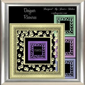 Dog and Cat Paws Frames Png