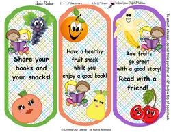 Fruit Bookmarks Book Marks Children
