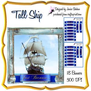 Tall Ship Men Boat Card Decoupage