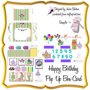 Birthday Child Girl Boy Children Box Pop Up Card
