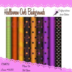 Halloween Owls Background Paper