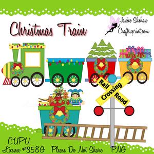 Christmas Train 1 Clipart Clip Art