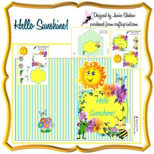 Hello Sunshine Greeting Card and Envelope Kit