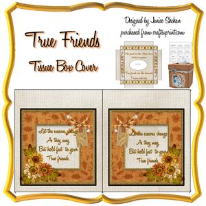 True Friends Kleenex Box Cover Holder Autumn