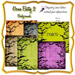 HALLOWEEN GONE BATTY 2 BACKGROUNDS SCRAPBOOKING CARD MAKING