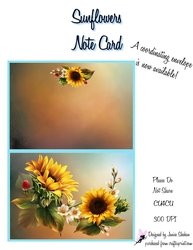 SUNFLOWERS NOTE CARDS NOTELETS