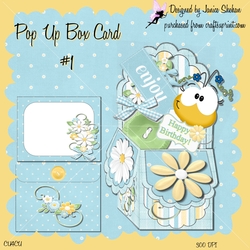 3D POP UP BOX CARD AND ENVELOPE BUMBLE BEE CHILDREN DECOUPAGE