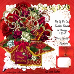 cup735521_2049 - POP UP BOX CARD 3D KIT - ROSES SAY IT ALL