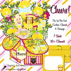 POP UP BOX CARD KIT 3D - CHEERS!