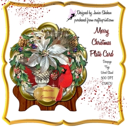 PLATE CARD KIT - MERRY CHRISTMAS
