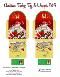 TEABAG TEA BAG WRAPPER, CHRISTMAS SANTA #9