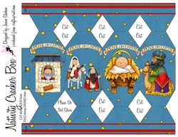 CHRISTMAS CRACKER FAVOR GIFT BOX - NATIVITY CB4