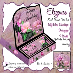 EASEL DRAWER CARD, ENVELOPE, GIFT BOX KIT - ELEGANCE