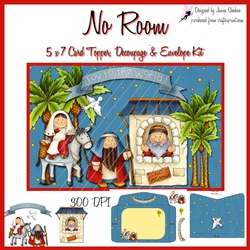 5 X 7 TOPPER CARD, DECOUPAGE AND ENVELOPE KIT - NO ROOM