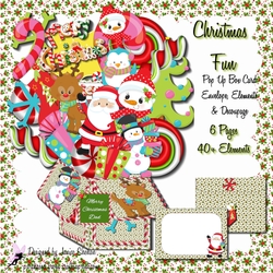 POP UP 3D BOX CARD KIT - CHRISTMAS FUN
