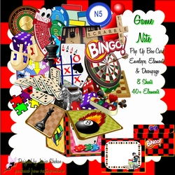 POP UP 3D BOX CARD KIT - GAME NITE