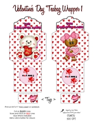 TEABAG TEA BAG WRAPPER ~ VALENTINES DAY 1
