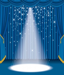 STAGE THEATRE BACKGROUND - BLUE