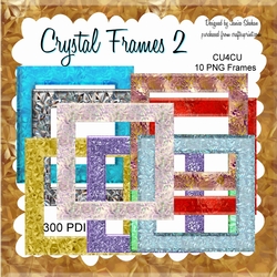GORGEOUS CRYSTAL FRAMES 2 - 10 FRAMES CU4CU