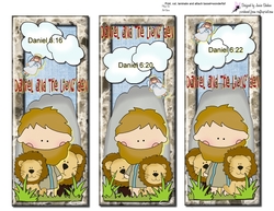 DANIEL AND THE LIONS DEN - BOOKMARKS BOOK MARK CHILDREN CHRISTIAN BIBLE