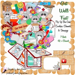 3D POP UP BOX CARD KIT - GET WELL FAST