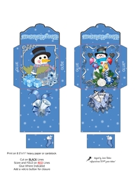 TEABAG WRAPPER - SNOWMEN TB 14