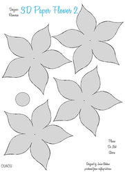 3D PAPER FLOWER TEMPLATES 2 - CU4CU