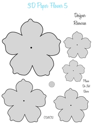 3D PAPER FLOWER TEMPLATES 5 - CU4CU 