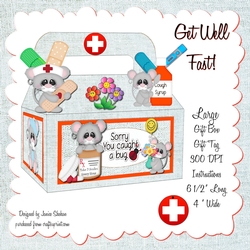 LARGE GIFT BOX - GET WELL FAST!