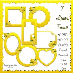 LEMON FRAMES 2- 7 PNG FRAMES