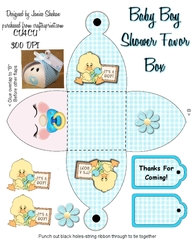 BABY BOY SHOWER FAVOR BOX - BHB 3