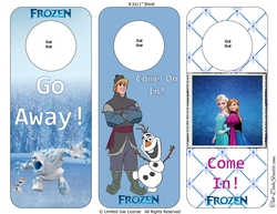 FROZEN ANNA ELSA OLAF DOOR HANGER 2