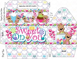 GABLE TOP GIFT BOX - VALENTINES DAY BEARS BOYS AND GIRLS