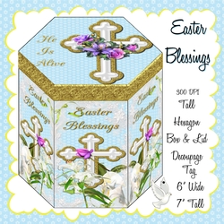 EASTER BLESSINGS - HEXAGONAL GIFT BOX - HB 109