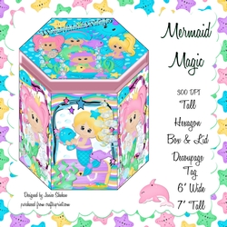 MERMAID MAGIC - HEXAGONAL GIFT BOX - HB 107