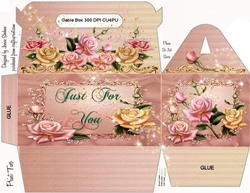 JUST FOR YOU - GABLE TOP BOX WEDDING ANNIVERSARY BIRTHDAY SHOWER MOTHERS DAY