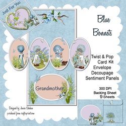 TWIST AND POP CARD KIT - BLUE BONNETS