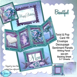 TWIST AND POP CARD KIT - BEAUTIFUL