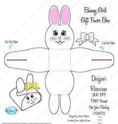 GIRL BUNNY EASTER SPRING FAVOR BOX