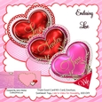 VALENTINES TRIPLE HEART EASEL CARD KIT WITH ENVELOPE