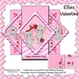 VALENTINE ELEPHANTS 3D POP UP CARD, ENVELOPE, DECOUPAGE KIT