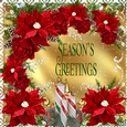 SEASONS GREETINGS - 5 INCH SQUARE TOPPER FRONT AND DECOUPAGE