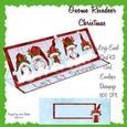 LARGE DL CARD, DECOUPAGE AND ENVELOPE KIT - GNOME REINDEER CHRISTMAS