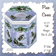 HEXAGON GIFT BOX - PINE CONES