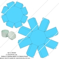OCTAGON SHORT GIFT BOX TEMPLATE - FAVOR BOX TEMPLATE